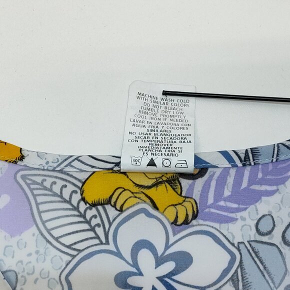Scrubstar Disney Lion King V-Neck Print Scrub Top XL Simba & Floral Pattern NWOT - Picture 5 of 5
